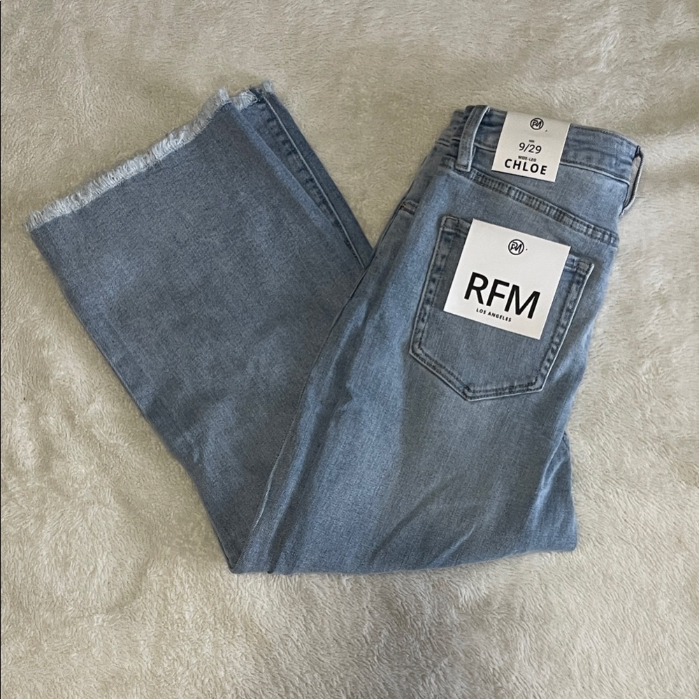 RMF Chloe Light Blue Wide Leg Jeans - Picture 2 of 2